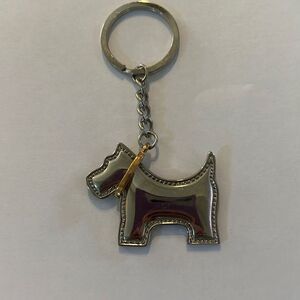 Silver Tone Scottie Dog Keychain